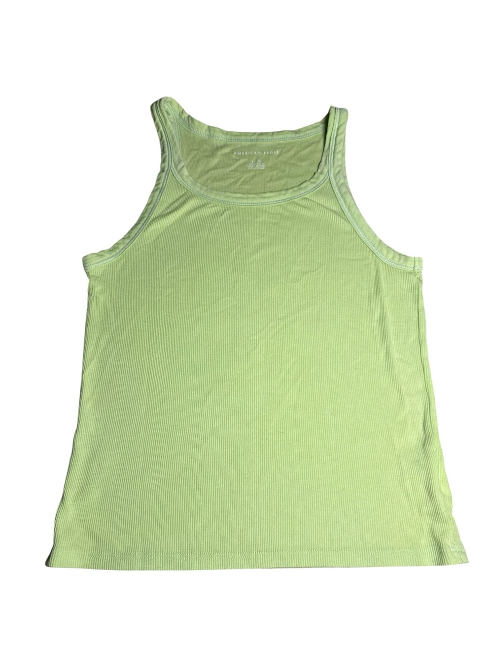 American Eagle Outfitters Light Lime Ribbed Tank Top